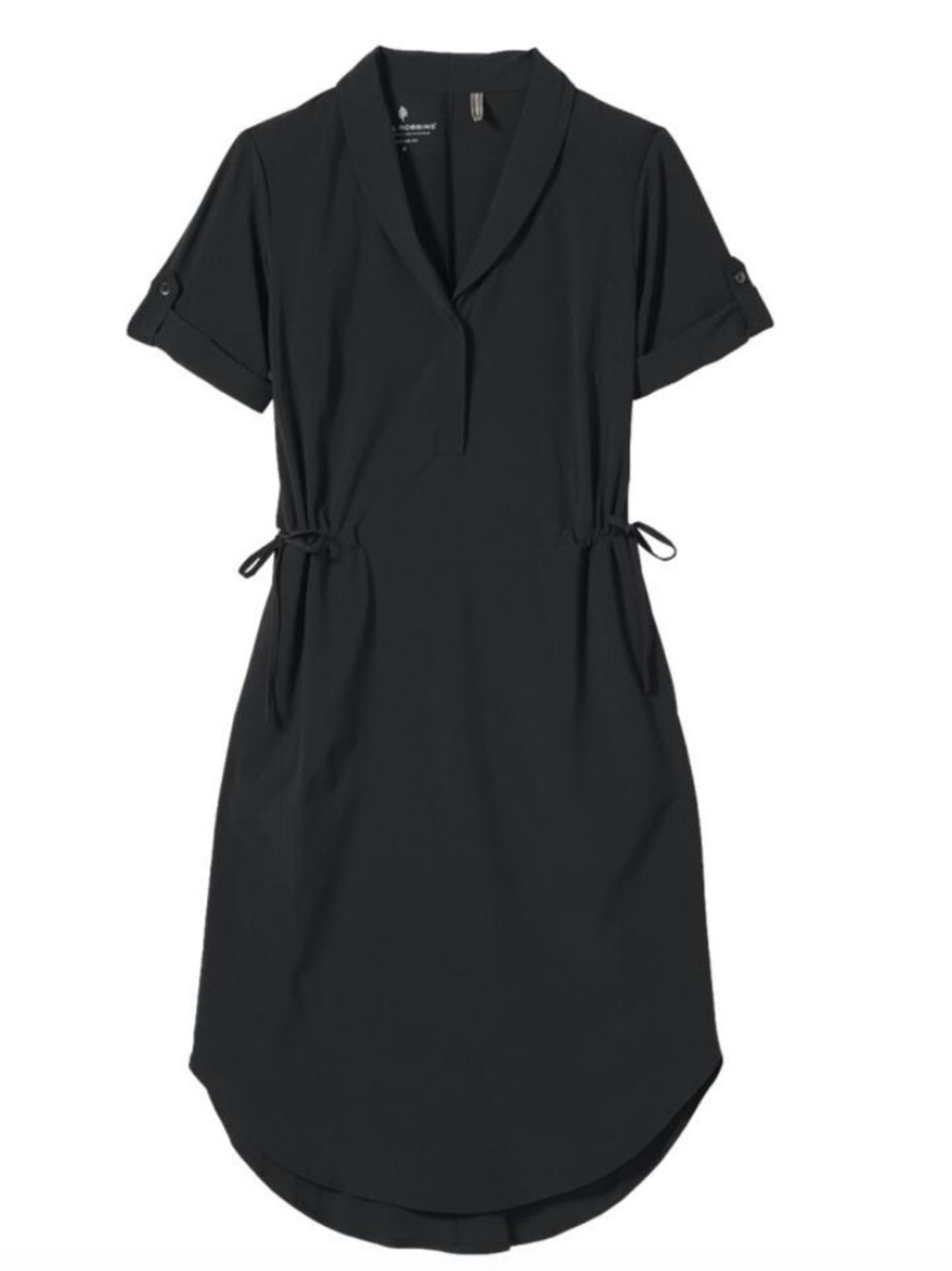 Royal Robbins Black Spotless Short Sleeve Traveler Dress